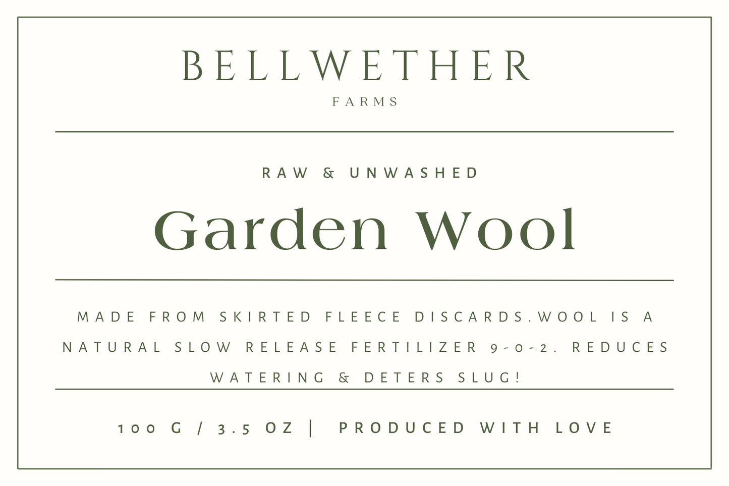 Raw Unwashed Garden Wool from Skirted Fleece Discards